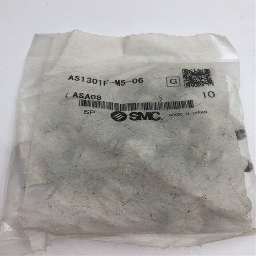 10 PC  SMC speed control valve AS1301F-M5-06 Free shipping