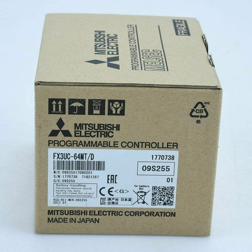 Mitsubishi In Box programmable controller FX3UC-64MT/D One year warranty
