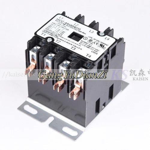 1X Controls UL CSA Four-Pole AC Contactor 24VAC 40A HCC-4XQ04CG