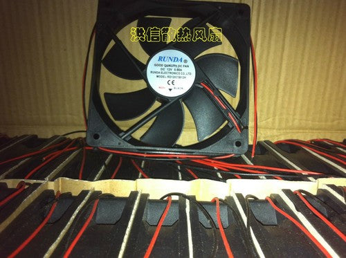 1 PCS RUNDA Fan RD12025B12H DC 12V 0.60A 120*25mm 2 Wire Double ball