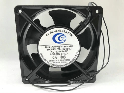 1PC  Cabinet Chassis Fan  YAH1238S2 12038 220-240V 50-60HZ 0.12A