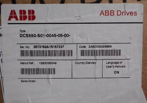 DCS550-S01-0045-05-00-00 ABB DC GOVERNOR DCS550S010045050000