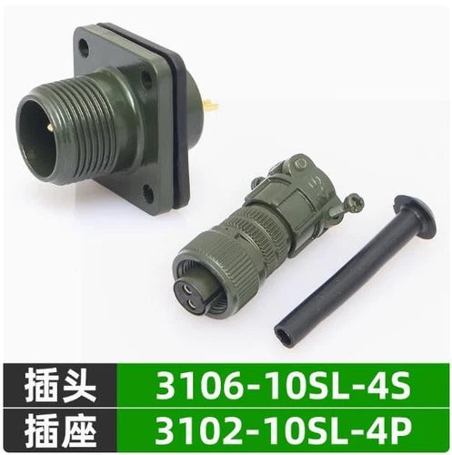 MS3106A10SL-4S MS3102A10SL-4P 2-Pin set Reverse American standard ation plug