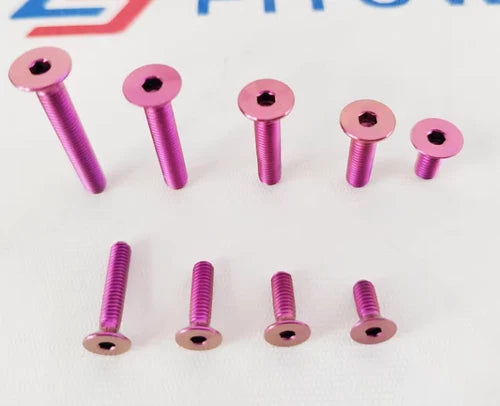 10pcs Flat Head Bolts Countersunk Ti Screw Titanium M5 X 12/15/16/20/25mm