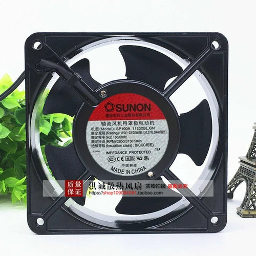 1X  120×120×38mm 2-wire Cooling fan SP100A 1123XBL 110-120V AC