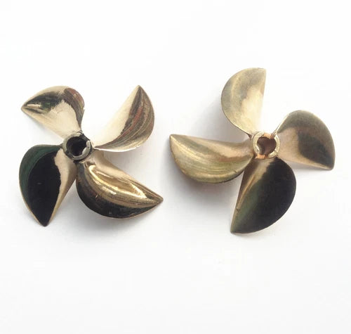 1 pair For OD RC boat 836 propeller 26cc brass prop 6717 1/4" shaft 4 blade 67mm