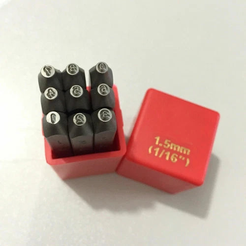 9Pcs Steel Number Stamps Punch Dies Set (0- 8)  1/16” / 1.5mm