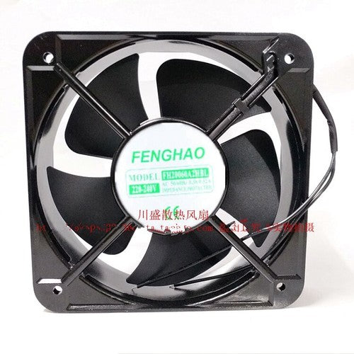 1 PCS FENGHAO Fan FH20060A2HBL 220/240V 0.38A 20060 20CM 2 WIRE Aluminum frame
