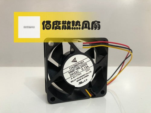 1 PCS MELCO Fan CA2607H01 MMF-06L24SS CX1 DC 24V 6025 6CM 3 pin Cooling fan