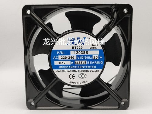 1 PCS LOM BT220 Fan P/N 12038S 12038 12CM AC220V aluminum frame cooling fan