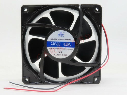 1 PCS Guoheng Axial fan GH12038M24B DC24V 0.35A 12038 12CM metal frame 2 Wire