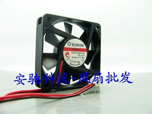 2pcs Sunon KDE2406PHV2 6015 60mm DC 24V 1.3W maglev IPC axial cooling fans