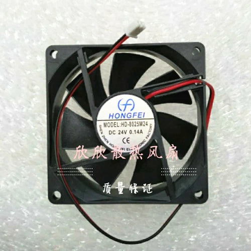 1PC   2-wire cooling fan   HD-8025M24 24V 0.14A 8CM 8025