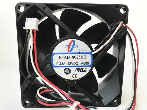 1PC DC12V 0.43A 8CM Double Ball cooling fan 3pin   PSAD18025BH A500 80*80*25MM