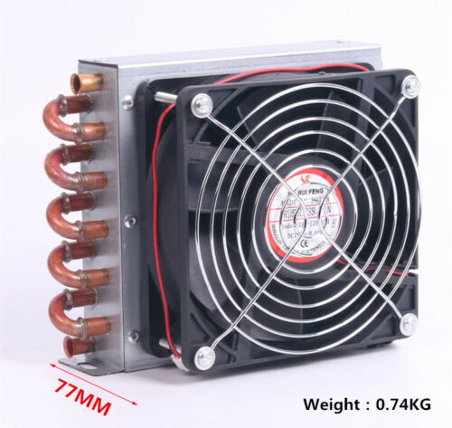 Refrigerator condenser 7mm copper tube aluminum fin 2*6*133 with 120MM fan