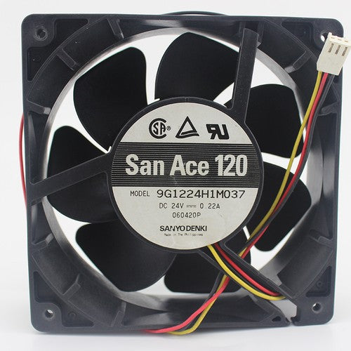 1 PCS SANYO FAN 9G1224H1M037 DC 24V 0.22A 120*120*38mm 3 PIN