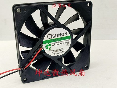 1 PCS SUNON Fan ME80151V1-000U-A99 DC 12V 1.96W 8015 8cm 2 wire cooling fan