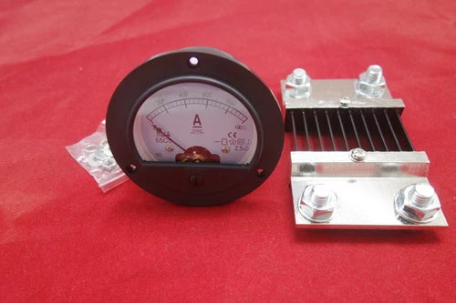 1X Current Meter Dia. 90mm with shunt DC 1000A Round Analog Ammeter Panel AMP