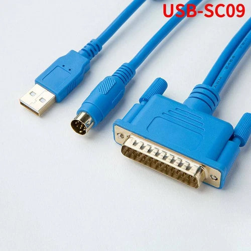 1PC For  FX FX1S 1N 2N 3U AW Series PLC USB-SC09 PLC Programming Cable