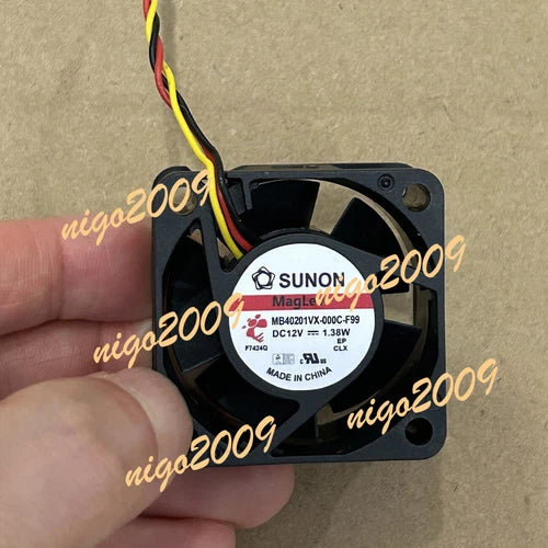 1PC    1.38W 3-wire Cooling Fan    MB40201VX-000C-F99 DC12V