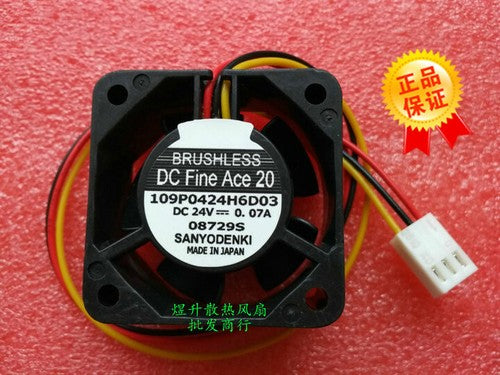 1 PCS SANYO Fan 109P0424H6D03 40*40*20mm DC 24V 0.07A 3 pin Inverter fan