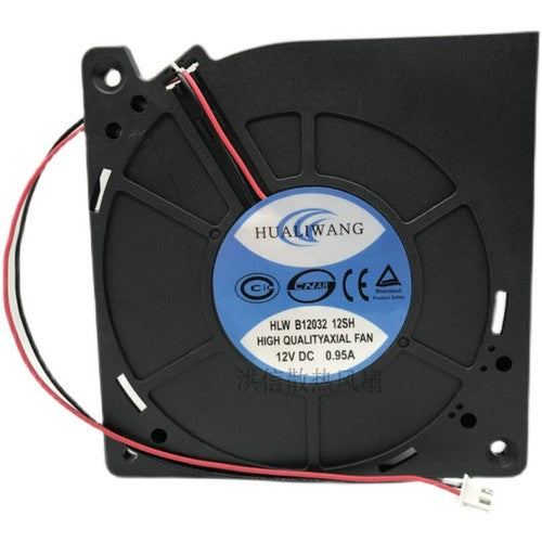 1 PCS HUALIWANG Fan HLWB1203212SH DC12V 0.95A 2 Pin Turbo blower fan 12032 12CM