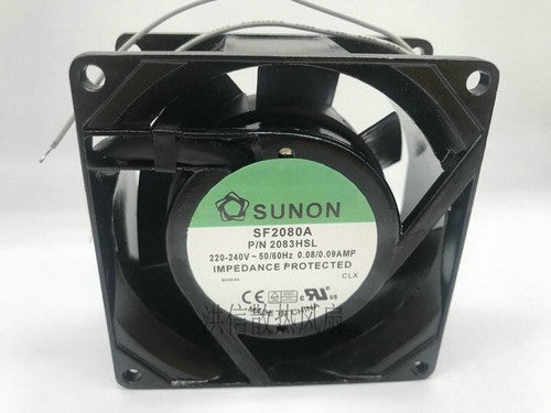 1 PCS SUNON Fan SF23080A 2083HSL.GN AC 220-240V 8038 8CM 2 wire Cooling fan