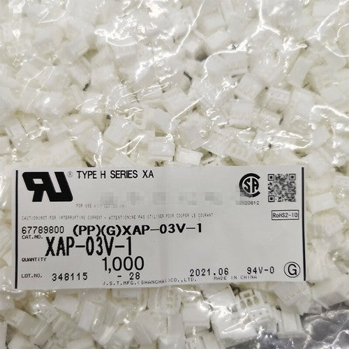 100pcs JST XAP-03V-1 connector 3Pin plastic shell 2.5mm pitch imported connector
