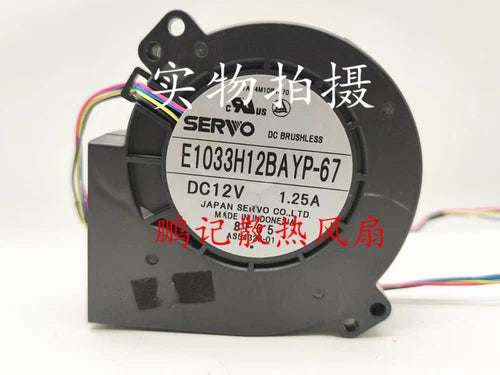 Qty:1pc turbine cooling fan E1033H12BAYP-67 DC12V 1.25A 4Pin