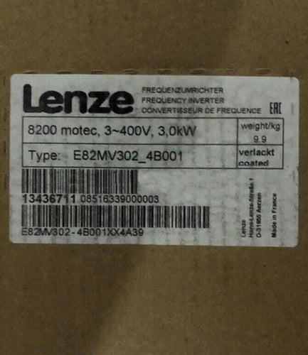 E82MV302_4B001 IPCS  Sealed  Lenze Frequency Inverter E82MV3024B001