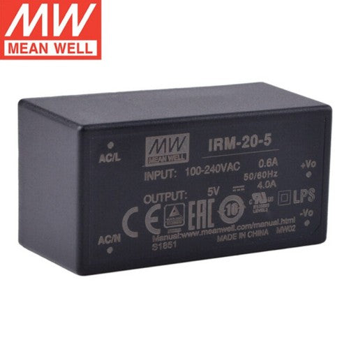 Mean Well IRM-20 switching power supply 3.3V5V9V12V24V pin type 20W AC-DC module