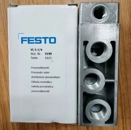 One Festo VL-5-1/4 9199 Pneumatic Control Valve Free Shipping