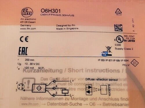 1PC FOR  proximity switch O6H301