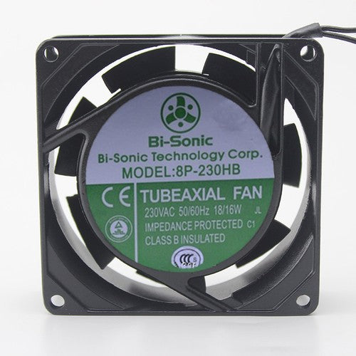 1 PCS BI-SONIC Fan 8P-230HB AC 230V 8025 8CM 2 wire Aluminum frame fan