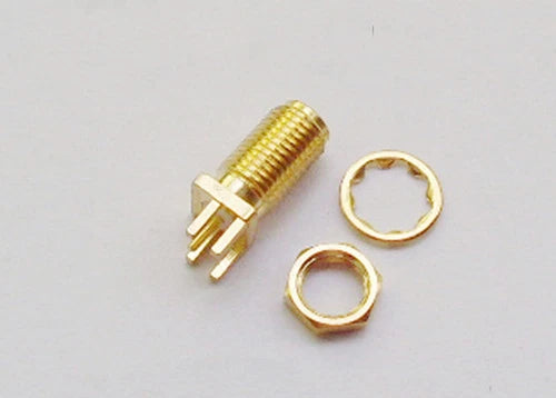 100 Pcs SMA Female Jack Nut Edge Mount PC Board PCB Receptacle Adapter Connector