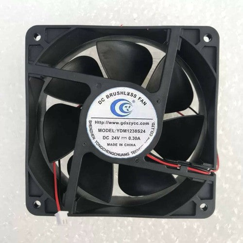 1 PCS YCC fan YDH1238S24 DC24V 0.34A 12038 12CM 2 Pin DC Brushless fan