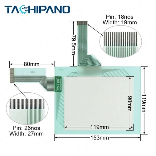 Touch Screen Panel for GP2301H-SC41-24V with Protective Film GP2301H-LG41-24V