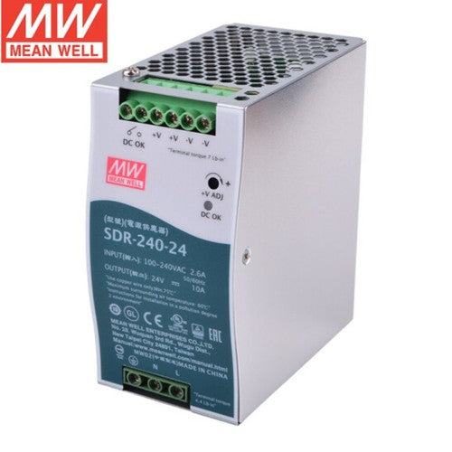 Mean Well Switching Power Supply SDR-240 24V 48V 240W Rail Type PFC Transformer