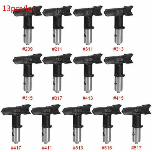 13pcs   Tips Nozzle for Paint Sprayer 211-517 Series   lot Airless Spray