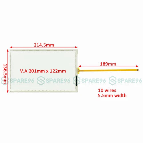 1SET For  Touch Screen Glass Panel + Protective Film 2711P-T9W22D9p-BSHK