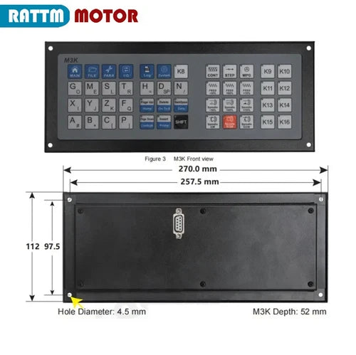 1PC For CNC Motion controller DDCS Expert 3 / 4 / 5 axis M3K Extended Keyboard