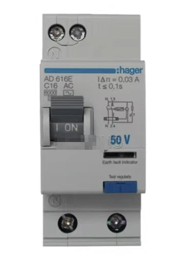 1PCS FIT FOR  AD616E 16A  hager Socket leakage protection switch
