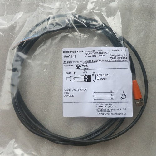 One For IFM  EVC141 Proximity Switch Cylinder Sensor Cable Free Shipping
