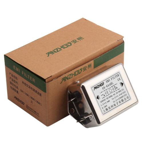 1PC  AN-6A4HL AN-10A4HL AN-20A4HL 250V 6A 10A 20A EMI AC Power Filter