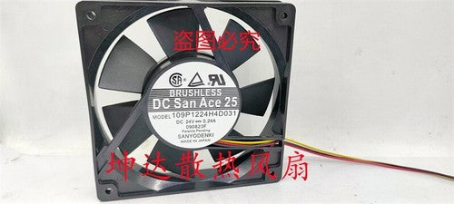 1 PCS SANYO Fan 109P1224H4D031 DC24V 0.24A 12CM 12025 3-wire cooling fan
