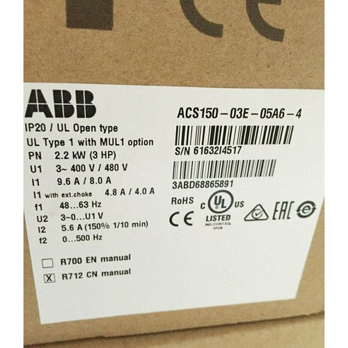 1pc  Abb Inverter ACS150-03E-05A6-4 3P AC380V~480V 2.2KW Free shipping