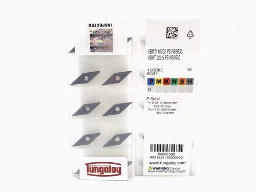 10Pcs/BOX Tungaloy VBMT110302-PS NS9530 VBMT220.5-PS Carbide Inserts Blade