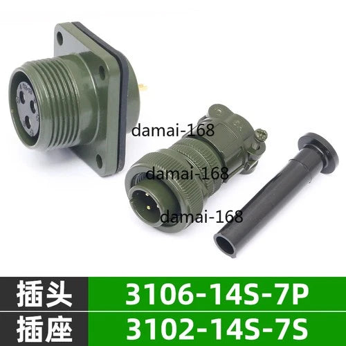 QTY:1 for  3pin Servo Connector Ation Plug MS3106A14S-7S MS3102A14S-7P