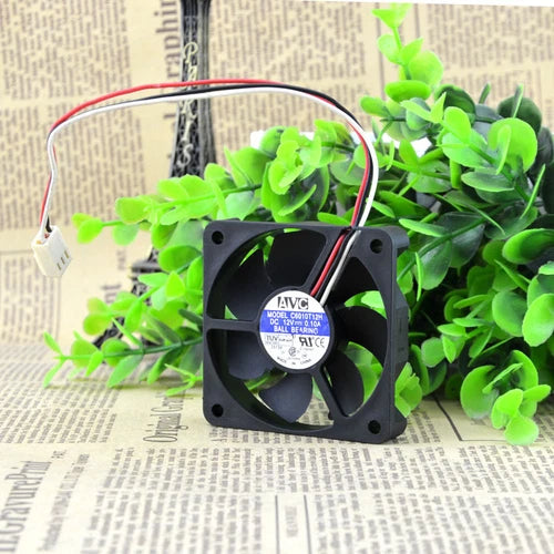 1PC  6cm 60mm 60x60x10mm 3Pin CPU Cooling Fan C6010T12H DC12V 0.1A 6010