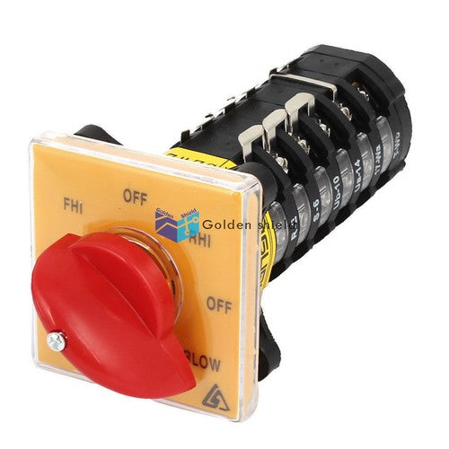 SZW25-6 Panel One Phase Rotary Selector Cam Changerover Switch AV380V 25A